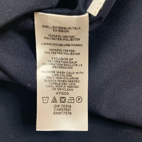 Ann Taylor Faux Wrap Navy Blue Skirt - Picture 6 of 8